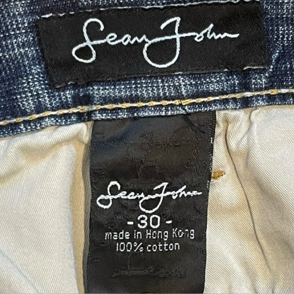 Vintage Men’s Blue Y2K Wide Leg Baggy Multi Pocket Sean John Denim Jeans Sz 30 - Picture 3 of 8